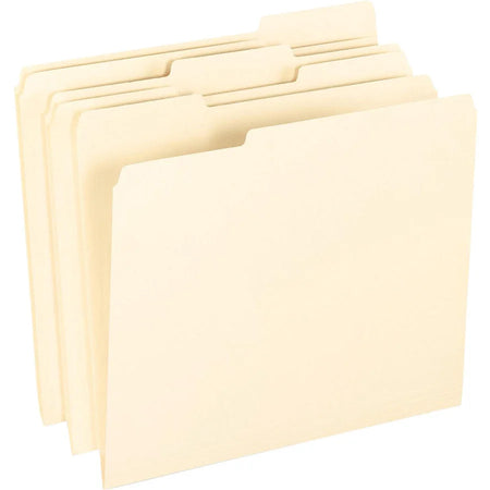 Pendaflex Recycled Top Tab File Folders - Letter Size - Assorted Position - 100/Box