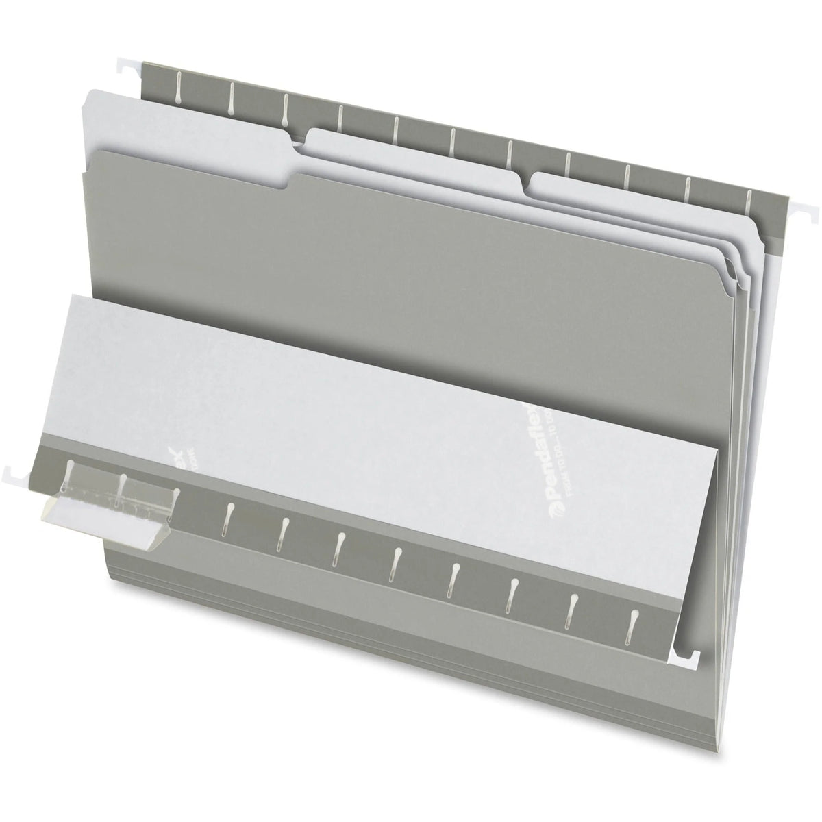 Pendaflex Recycled Top Tab File Folders - Letter Size - Gray - 100/Box