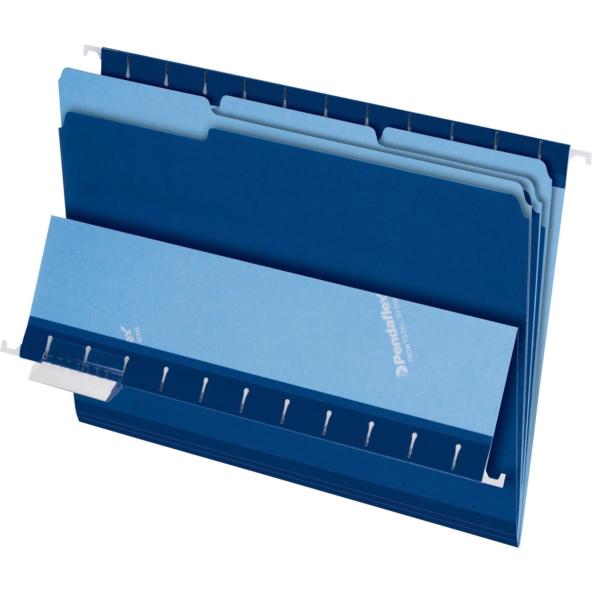 Pendaflex Recycled Top Tab File Folders - Navy Blue - 100/Box