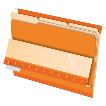 Pendaflex Recycled Top Tab File Folders - Orange - 100/Box