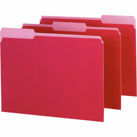 Pendaflex Recycled Top Tab File Folders - Red - 100/Box