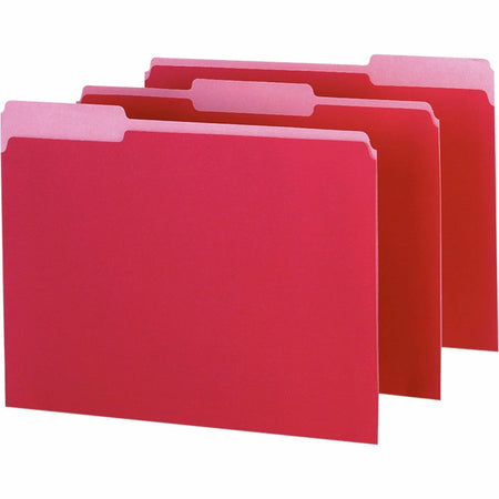 Pendaflex Recycled Top Tab File Folders - Red - 100/Box