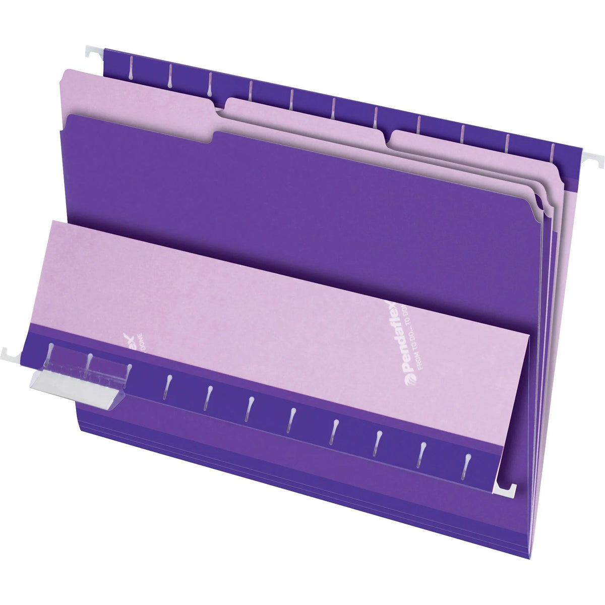 Pendaflex Recycled Top Tab File Folders - Violet - 100/Box