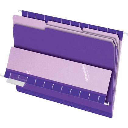 Pendaflex Recycled Top Tab File Folders - Violet - 100/Box