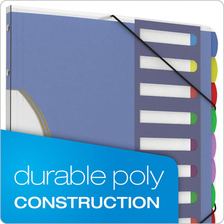 Pendaflex Translucent Poly Project Sorter - 10 x Divider(s) - Tab(s) - 8.5’’ Divider Width 11’’ Length - Letter