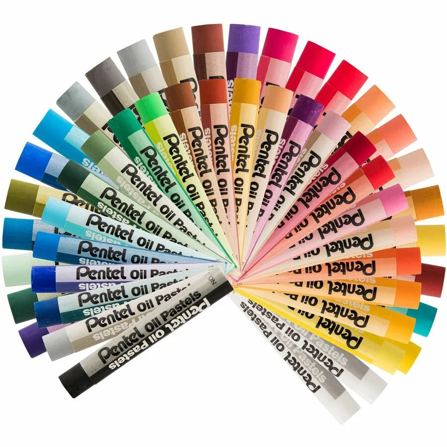 Pentel Arts Oil Pastels - Set of 50 Vibrant Colors - Pastel Sticks