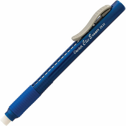 Pentel Clic Eraser: Blue Barrel Refillable Retractable - Erasers