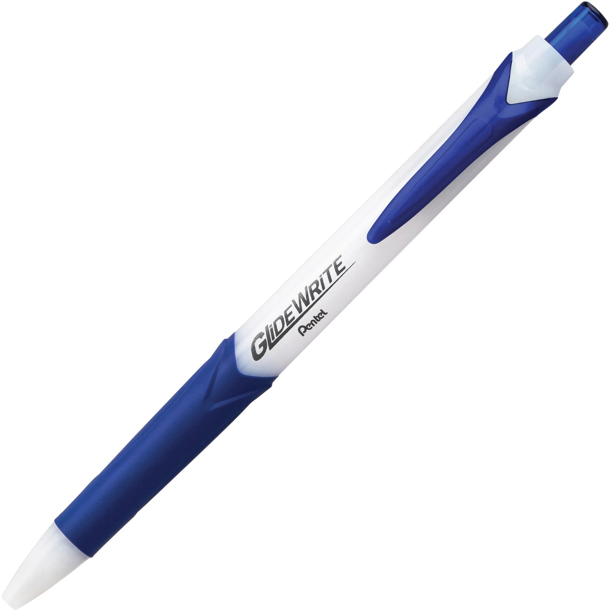 Pentel GlideWrite Ballpoint Pen - Blue Ink 1.0mm - Gel-Based - 12 Pack - Pens