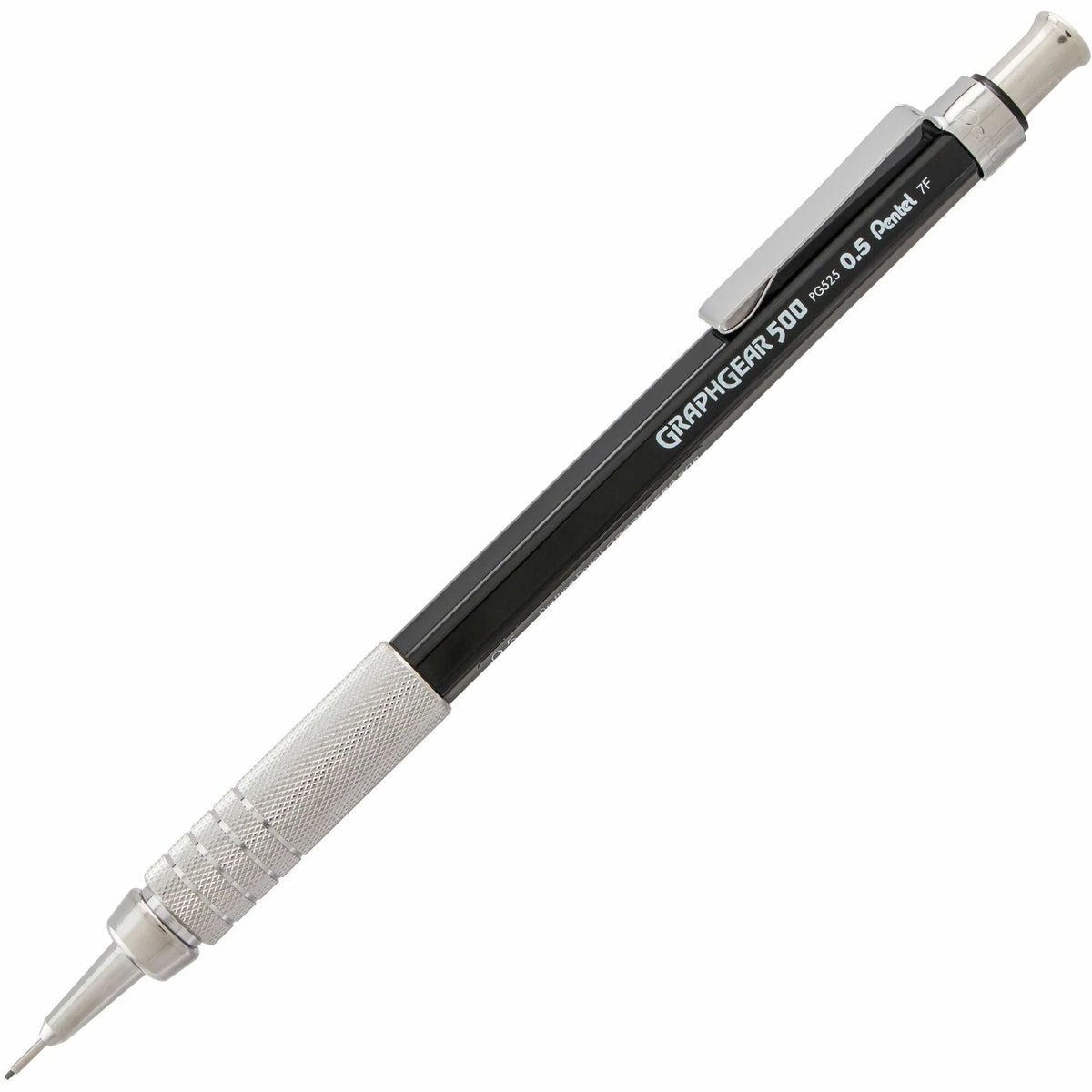 Pentel GraphGear 500 Mechanical Pencil - 0.5mm HB Lead - Refillable - Black Barrel - Pencils