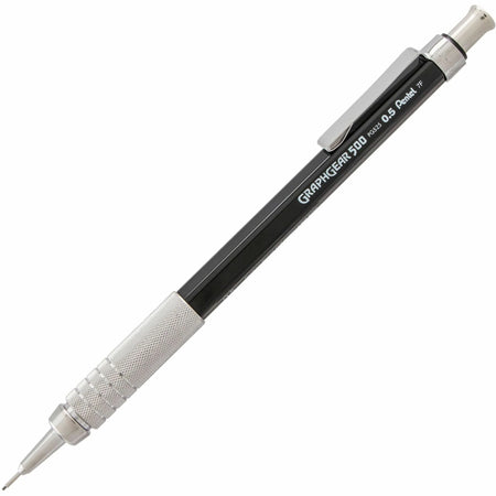 Pentel GraphGear 500 Mechanical Pencil - 0.5mm HB Lead - Refillable - Black Barrel - Pencils