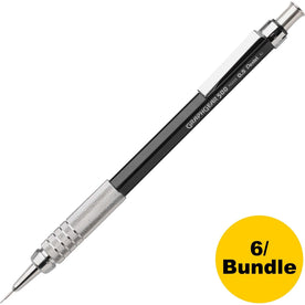 Pentel GraphGear 500 Mechanical Pencils - 0.5mm HB Lead - Black Barrel - 6-Pack