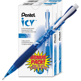 Pentel Icy Mechanical Pencil: 0.7mm Lead #2 Refillable - 24 Pack - Pencils