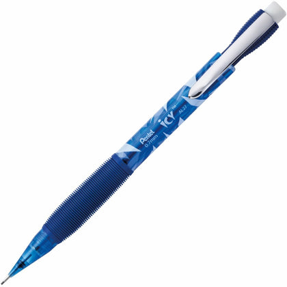 Pentel Icy Mechanical Pencil: 0.7mm Lead #2 Refillable Blue Barrel - Pencils