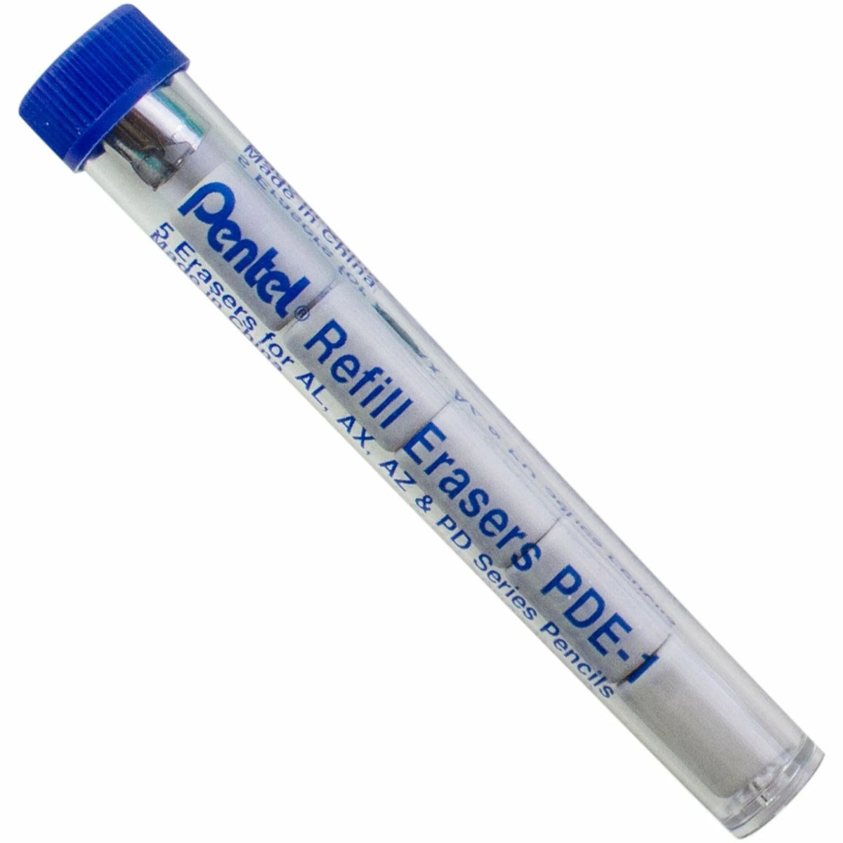 Pentel Mechanical Pencil Eraser Refills - Pack of 5 White Tubes - Erasers