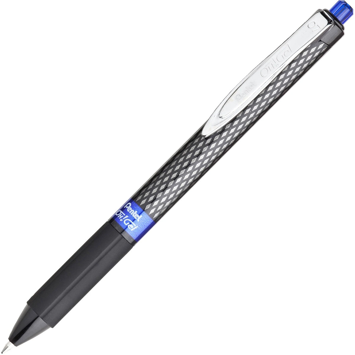 Pentel OH! Gel Pens - 0.7mm Medium Point Blue Ink - Carbon Fiber Barrel