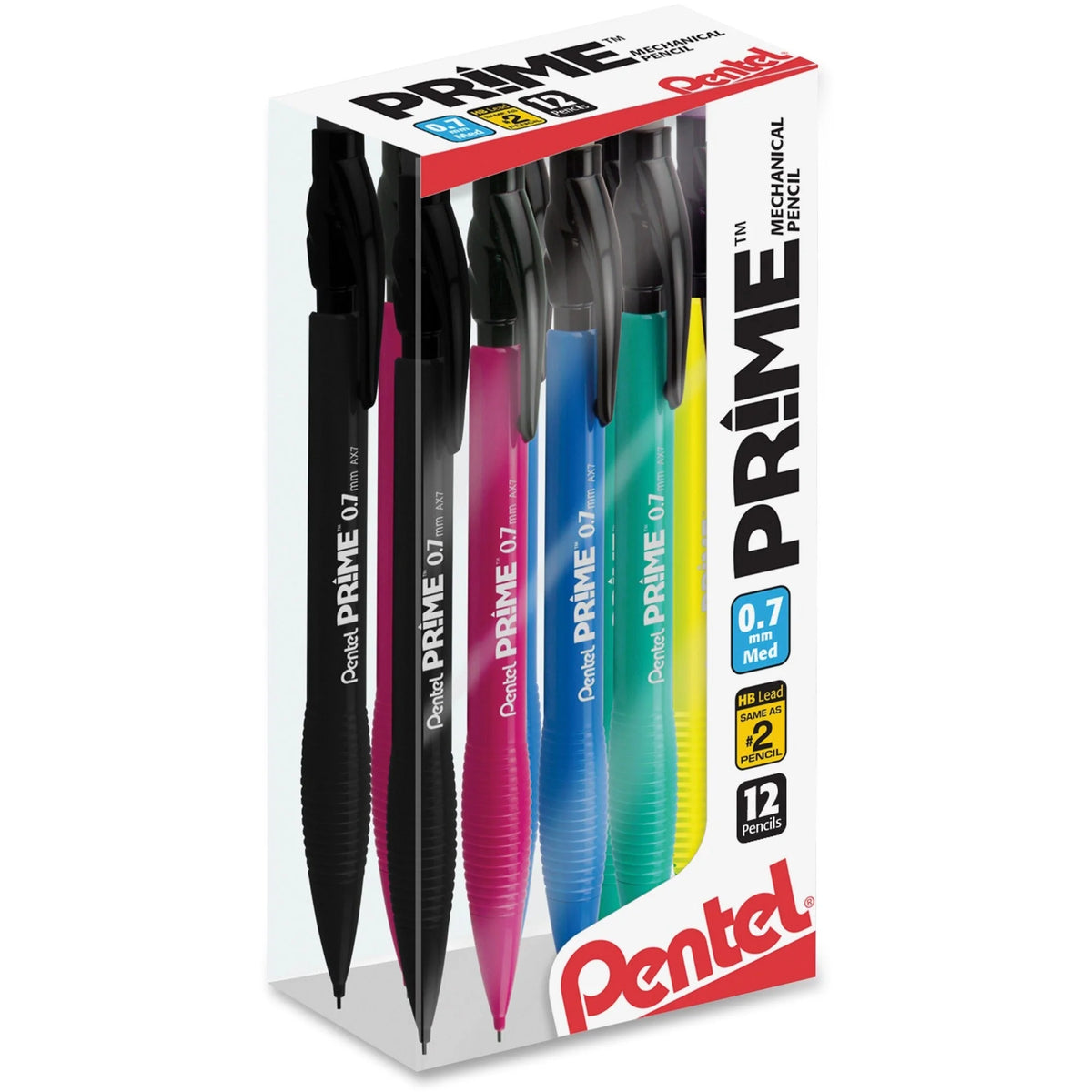 Pentel Prime Mechanical Pencil - 0.7mm Assorted Lead - Medium Point - Pencils