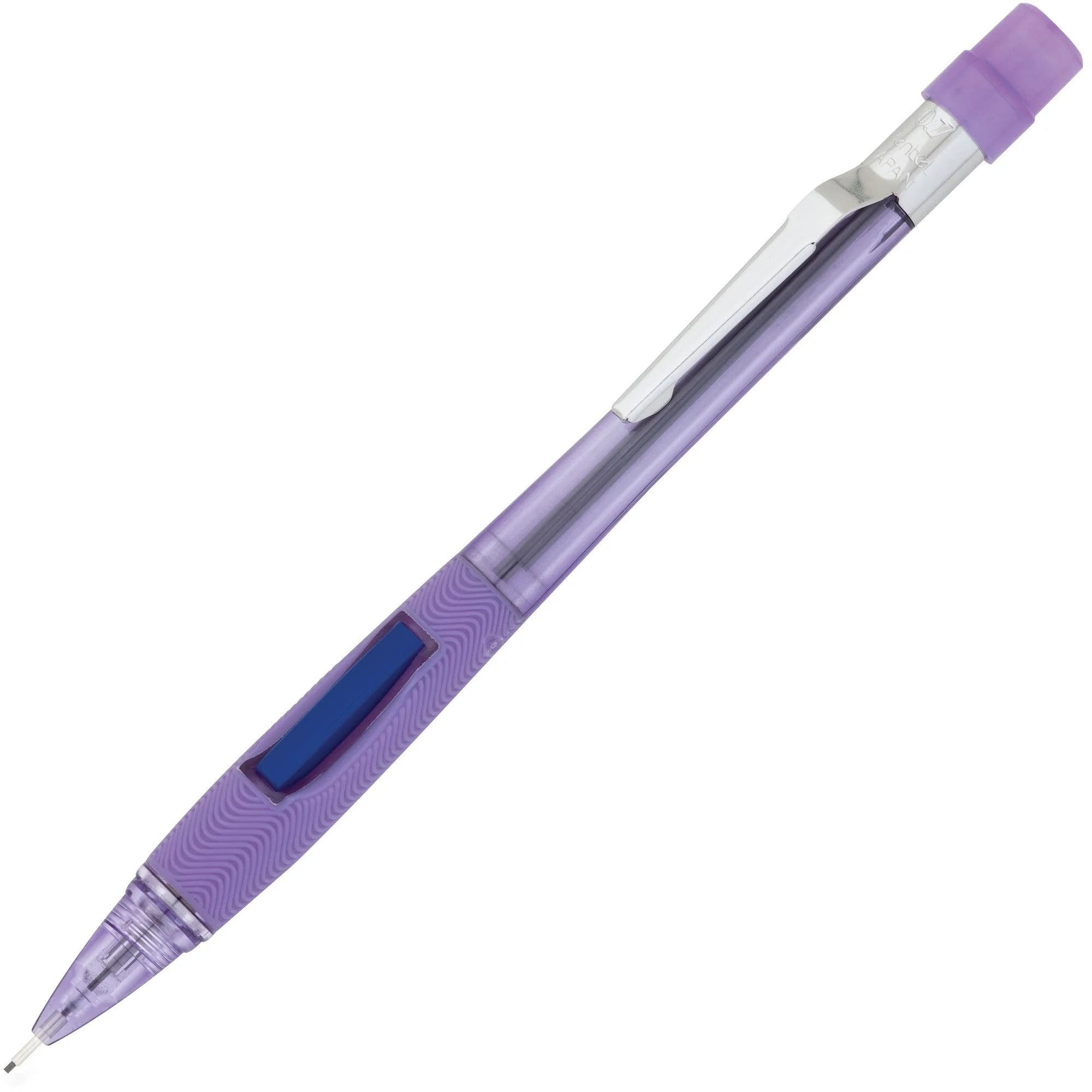Pentel Quicker Clicker 0.7mm Black Lead Pencil - Refillable Violet Barrel - Pencils