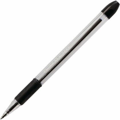 Pentel R.S.V.P. Ballpoint Pens - 0.7mm Fine Point - Refillable Black Ink - Clear Barrel