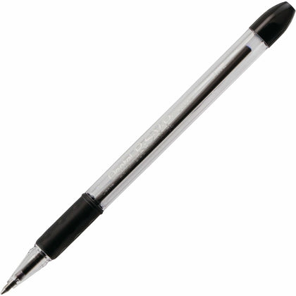 Pentel R.S.V.P. Ballpoint Pens - 0.7mm Fine Point - Refillable Black Ink - Clear Barrel