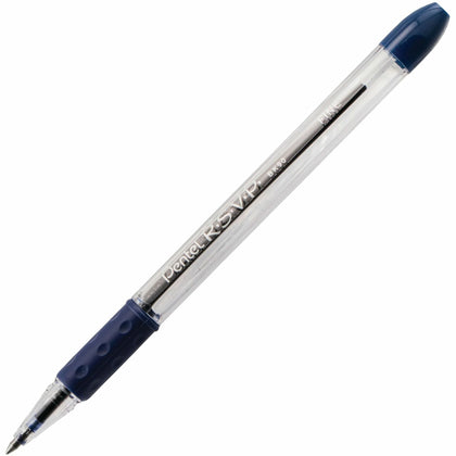 Pentel R.S.V.P. Ballpoint Stick Pens - 0.7mm Fine Point - Blue Ink - Refillable