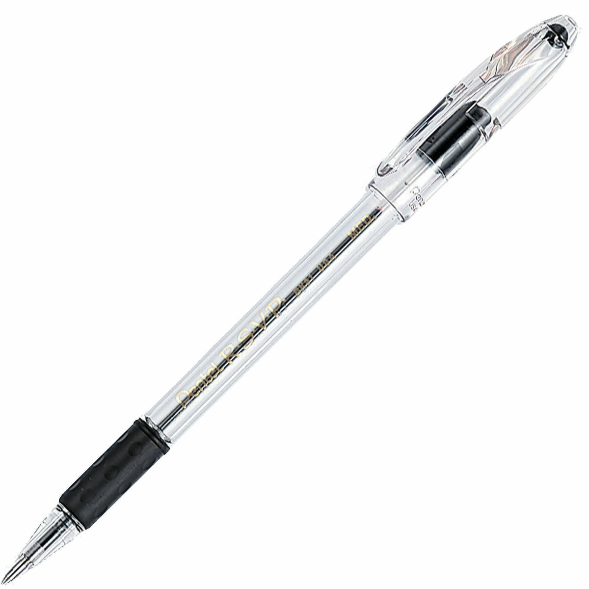 Pentel R.S.V.P. Ballpoint Stick Pens - 1mm Medium Point - Black Ink - Refillable