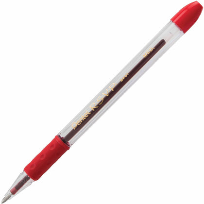 Pentel R.S.V.P. Red Ballpoint Stick Pen - 1mm Medium Point - Refillable - Pens