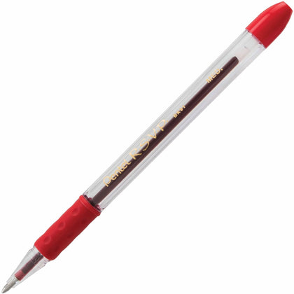 Pentel R.S.V.P. Red Ballpoint Stick Pen - 1mm Medium Point - Refillable - Pens