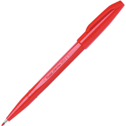 Pentel Sign Pens: Bold Red Fiber-Tipped Pens - Water-Based - 1 Dozen