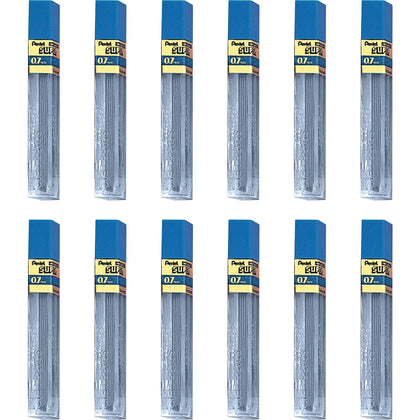 Pentel Super Hi-Polymer 0.7mm 2H Black Leads - 12/Tube - Refills