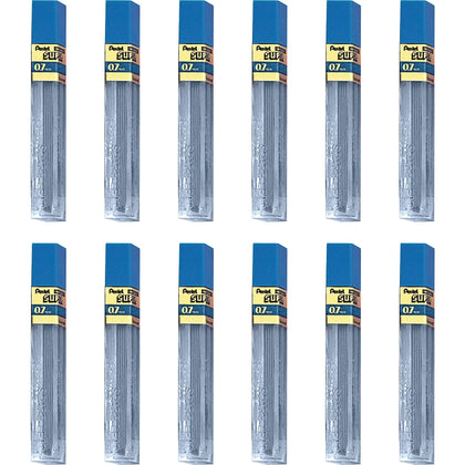 Pentel Super Hi-Polymer 0.7mm 2H Black Leads - 12/Tube - Refills