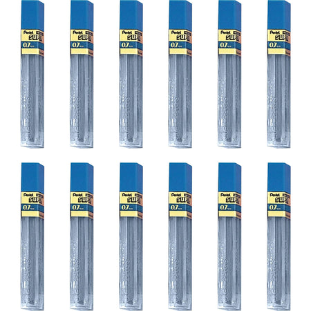 Pentel Super Hi-Polymer 0.7mm 2H Black Leads - 12/Tube - Refills