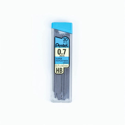 Pentel Super Hi-Polymer 0.7mm HB Black Leads - 30 Pack - Refills