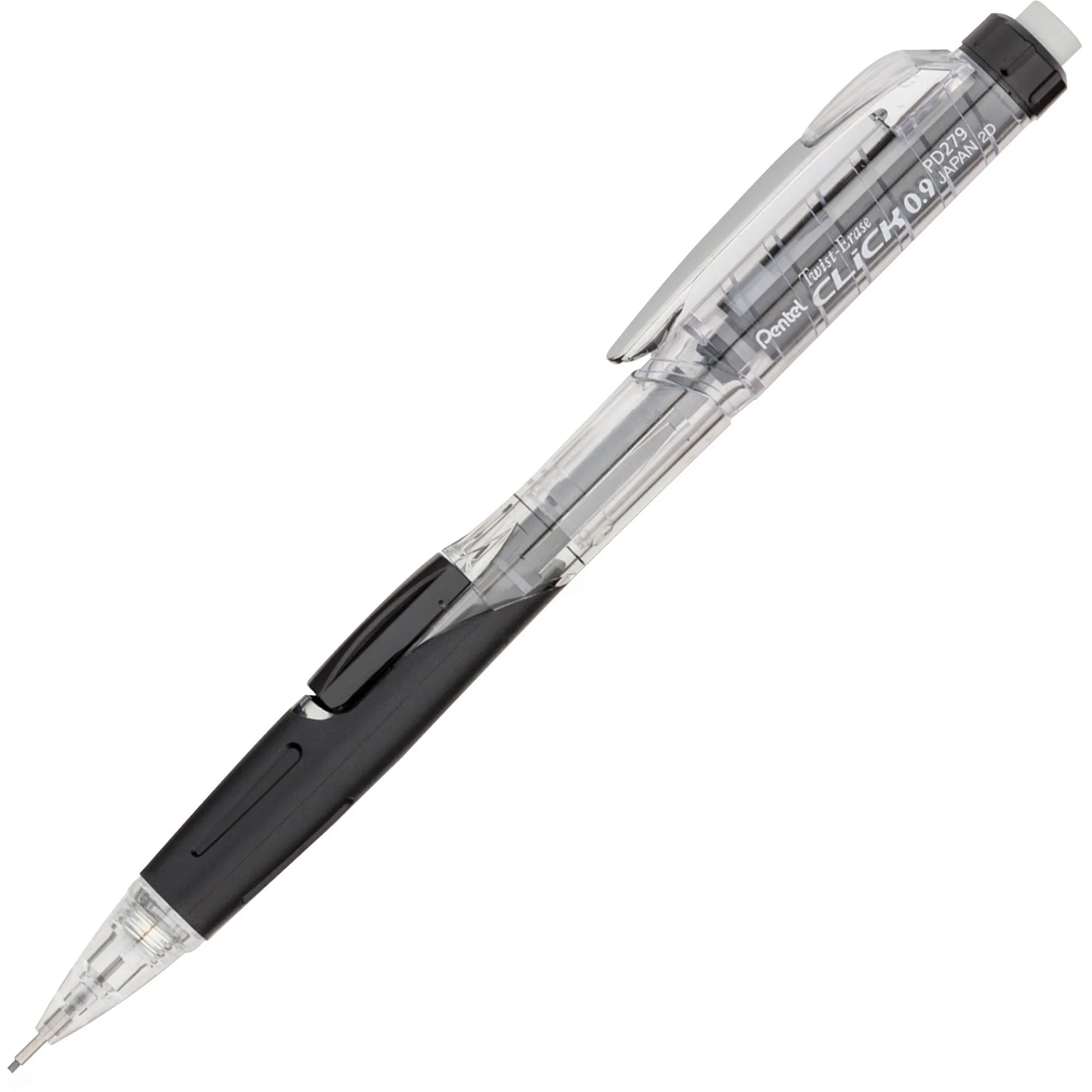 Pentel Twist-Erase Click Mechanical Pencils - 0.9mm Black Lead - Refillable - 12/Box