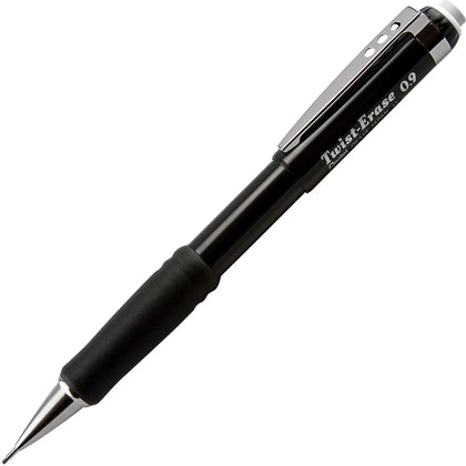 Pentel Twist-Erase III 0.9mm Mechanical Pencil - Refillable Black Barrel - Pencils