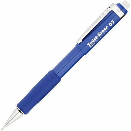 Pentel Twist-Erase III Mechanical Pencil - 0.5mm HB Lead - Blue Barrel - Pencils