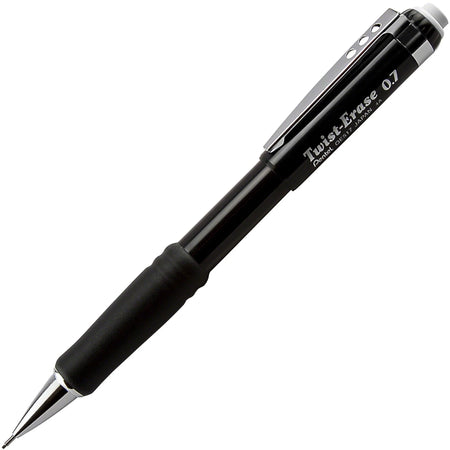 Pentel Twist-Erase III Mechanical Pencil: 0.7mm HB Lead Refillable - Black Barrel - Pencils
