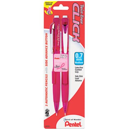 Pentel Twist Erase Pink Click Mechanical Pencils - Alternate-Image1