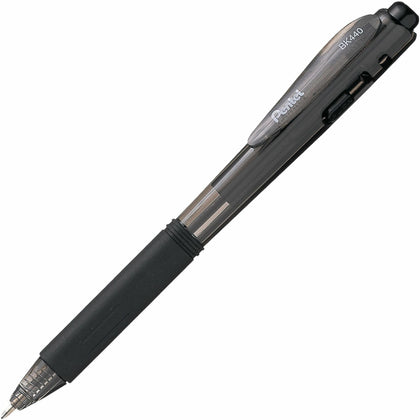 Pentel WOW! Retractable Ballpoint Pens - 1mm Medium Point - Black Ink - 1 Dozen