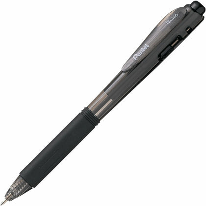Pentel WOW! Retractable Ballpoint Pens - 1mm Medium Point - Black Ink - 1 Dozen