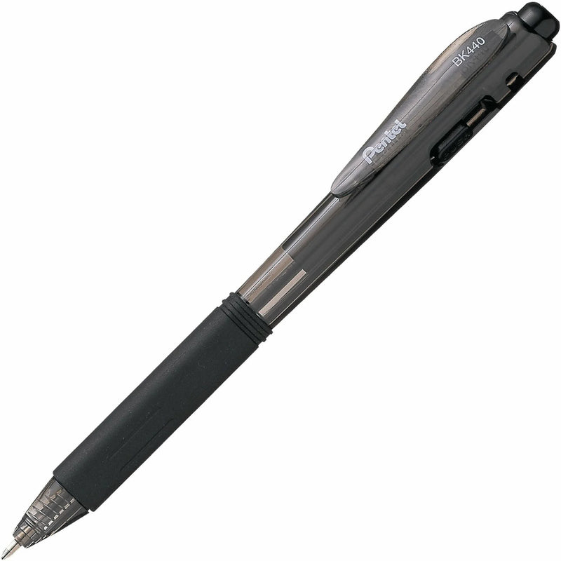 Pentel WOW! Retractable Ballpoint Pens - 1mm Medium Point - Black Ink - 1 Dozen