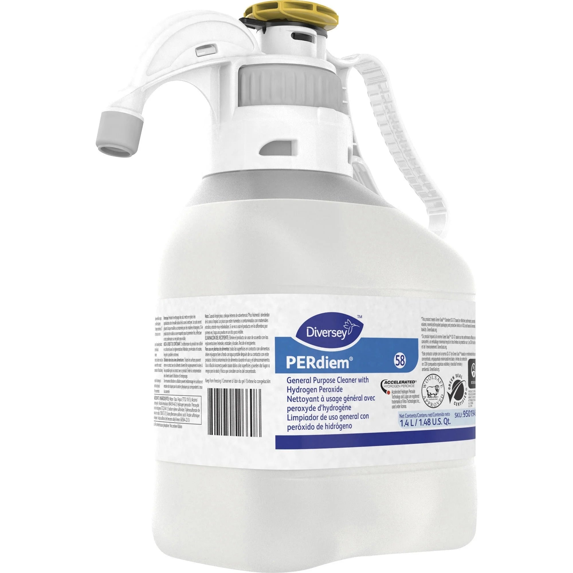 PERdiem General Purpose Cleaner - Concentrated Formula - 47.3 fl oz - Eco-Friendly - Clear Bottle - Floor/Carpet