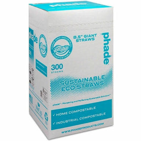 Phade Compostable Straws: 8.5’’ PHA Straws in Caribbean Blue