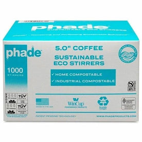 Phade Eco-Stirrers: 5’’ PHA Stirrers in Caribbean Blue - 1000/Box
