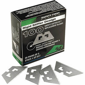 PHC Pacific S4/S3 Safety Cutter Blades - Straight Style - Steel - Silver - Utility Replacement