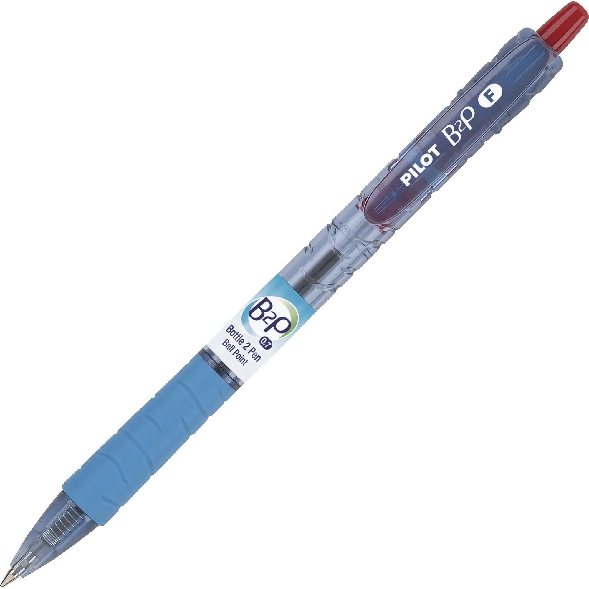 Pilot B2P Recycled Retractable Ballpoint Pens - Red Ink 0.7mm Fine Point