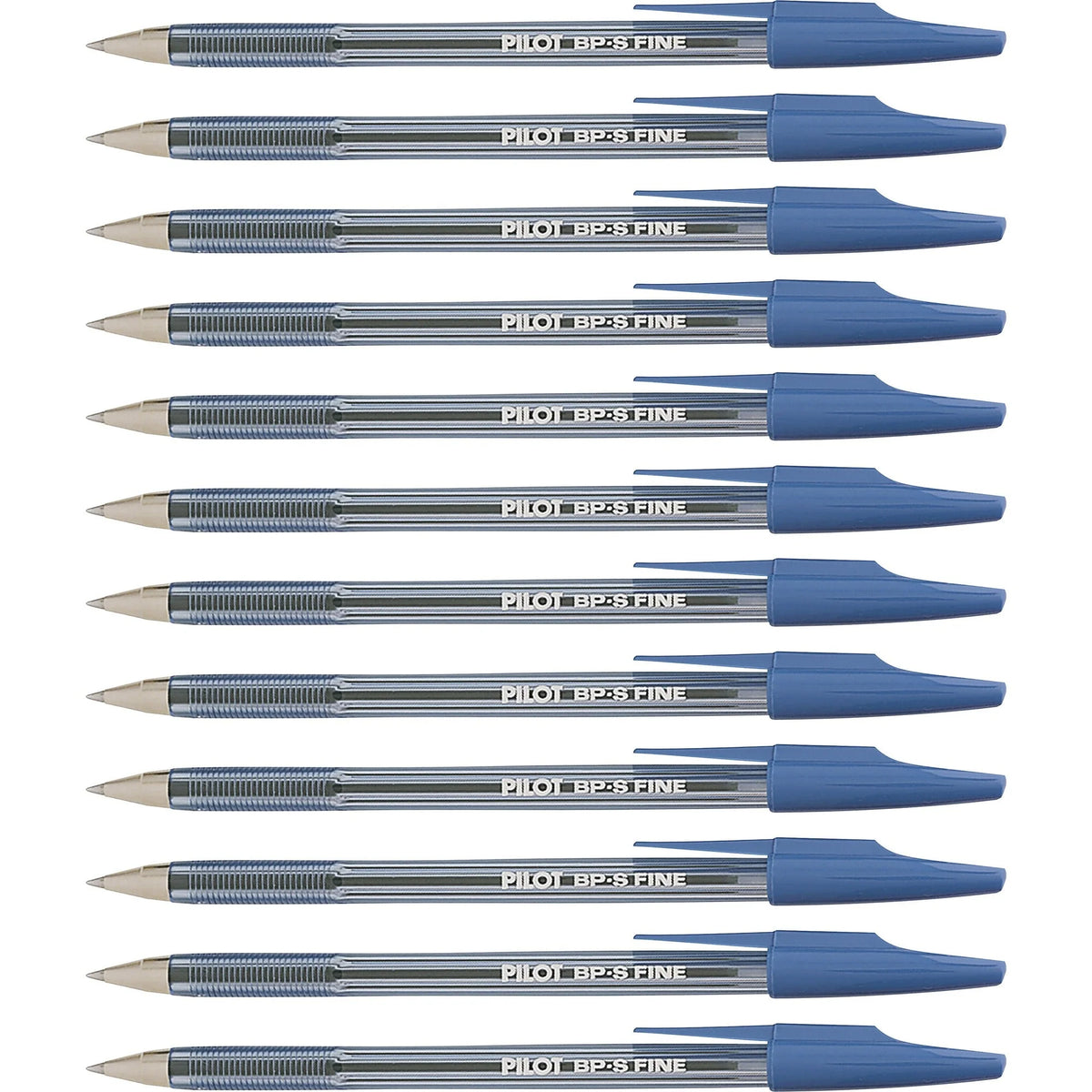 Pilot Better BP-S Ball Stick Pens - 0.7mm Fine Point - Blue Ink - Refillable