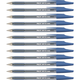 Pilot Better BP-S Ball Stick Pens - 0.7mm Fine Point - Blue Ink - Refillable