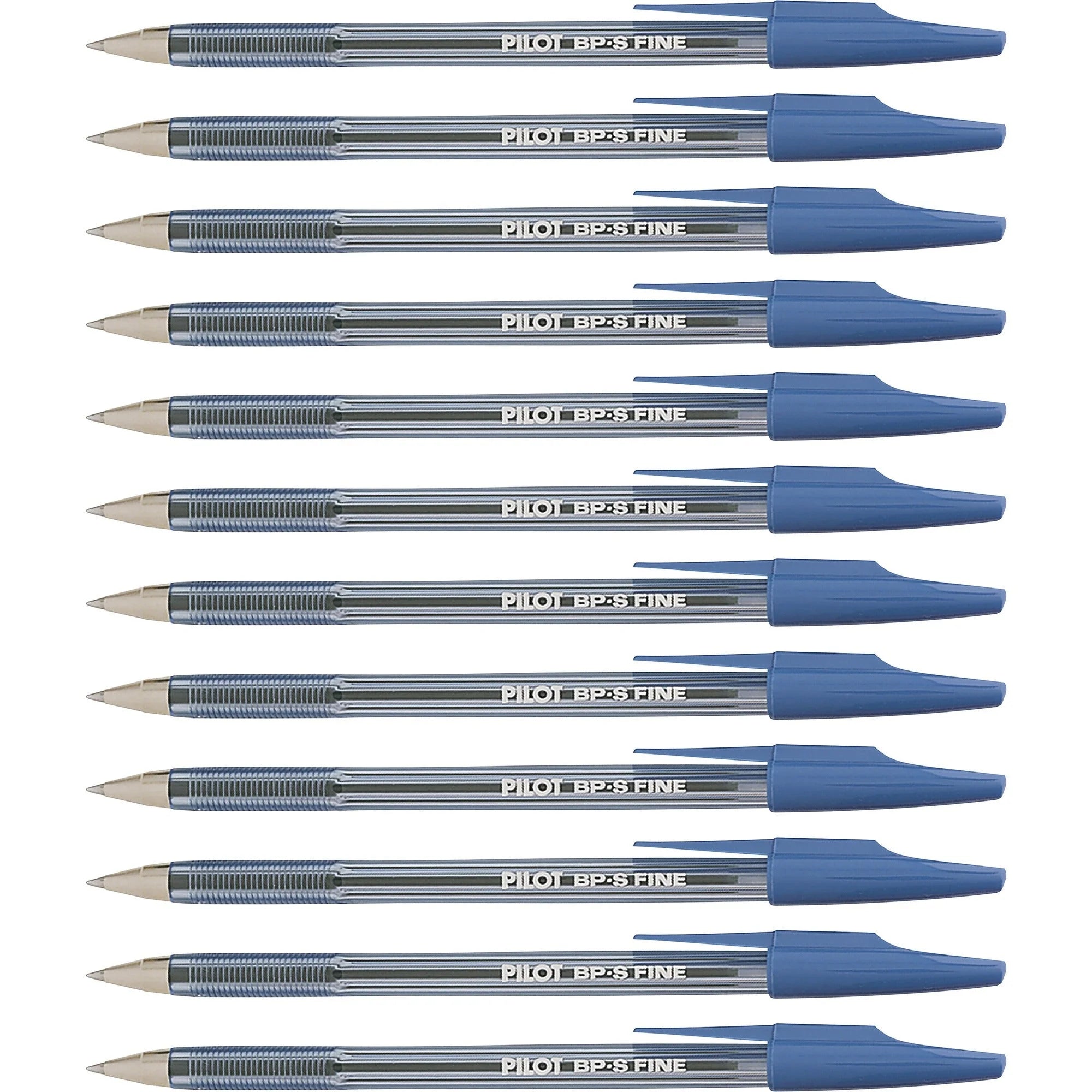 Pilot Better BP-S Ball Stick Pens - 0.7mm Fine Point - Blue Ink - Refillable