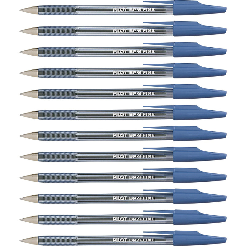 Pilot Better BP-S Ball Stick Pens - 0.7mm Fine Point - Blue Ink - Refillable