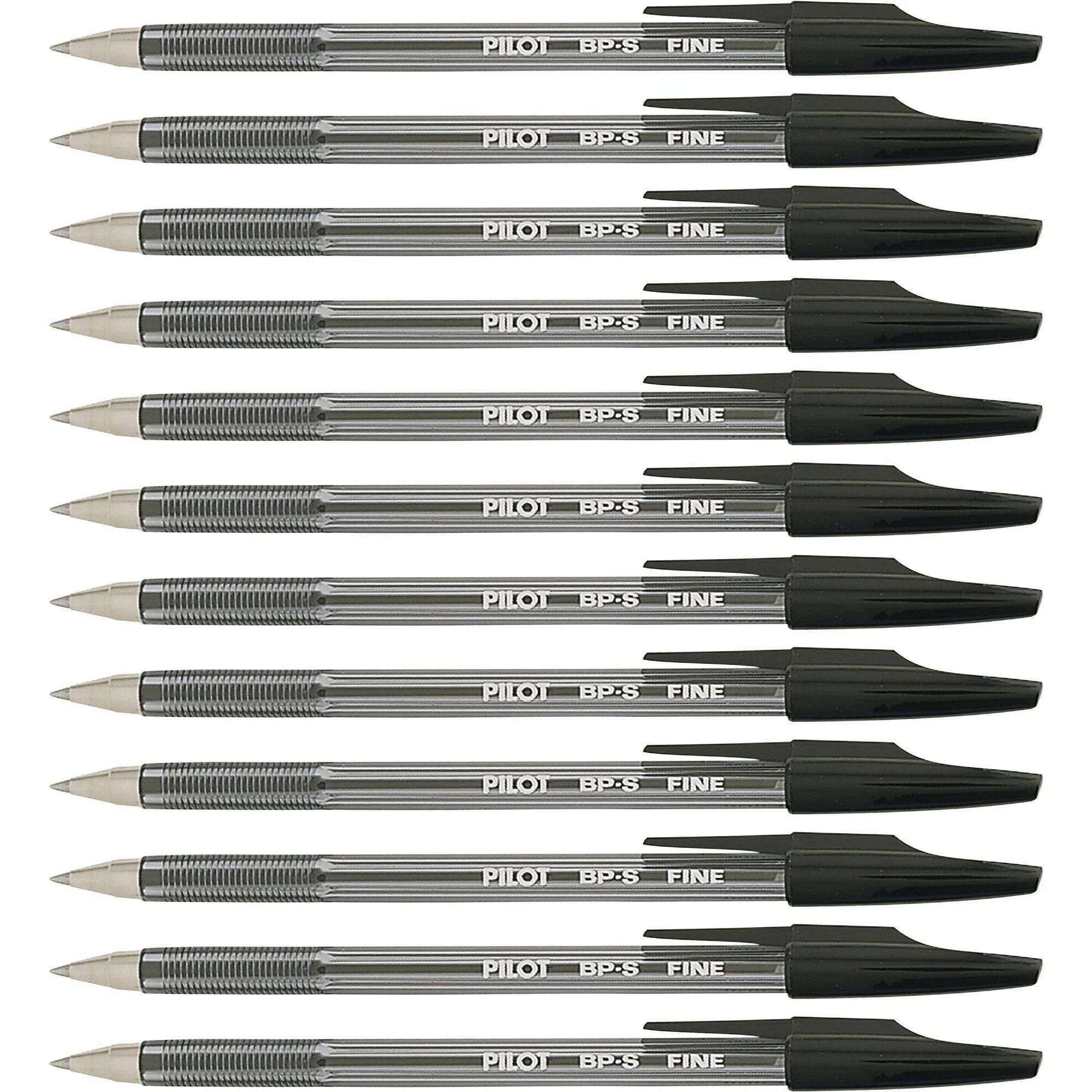 Pilot Better BP-S Ball Stick Pens - 0.7mm Fine Point - Refillable - Black Ink